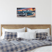 Klassieke Muscle Car 1956 Canvas Afdruk (Insitu (Slaapkamer))
