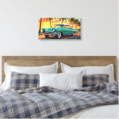 Klassieke Muscle Car 1957 Canvas Afdruk (Insitu (Slaapkamer))