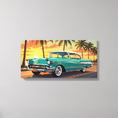 Klassieke Muscle Car 1957 Canvas Afdruk (Voorkant)