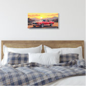 Klassieke Muscle Car 1967 Canvas Afdruk (Insitu (Slaapkamer))