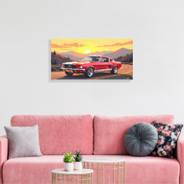 Klassieke Muscle Car 1967 Canvas Afdruk