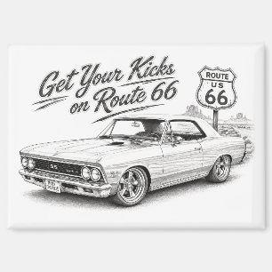 Klassieke Muscle Car Magneet