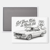Klassieke Muscle Car Magneet (Voorkant / Achterkant)