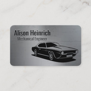 Klassieke Muscle Car Monteur Auto Shop Visitekaartje