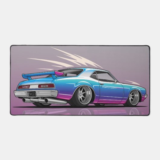 Klassieke Muscle Car, stijlvol modern. Paarse en b Bureaumat (Voorkant)