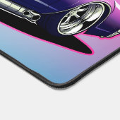 Klassieke Muscle Car, stijlvol modern. Roze en bla Bureaumat (Hoek)