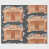 Klassieke museumarchitectuur cadeaupapier (Vlak)