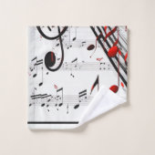 Klassieke Musical Chaos Red White en Black Bad Handdoek (Wasdoekje)
