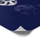 Klassieke Mustang 1965 Poster (Hoek)