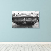 Klassieke Mustang canvas afdrukken/wandkunst (Insitu (Houten vloer))
