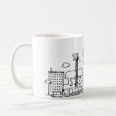 Klassieke muziek Cartoon Skyline Mok (Links)
