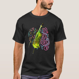 Klassieke muziek Cellist Musician Heart Treble Cle T-shirt