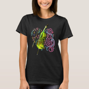 Klassieke muziek Cellist Musician Heart Treble Cle T-shirt