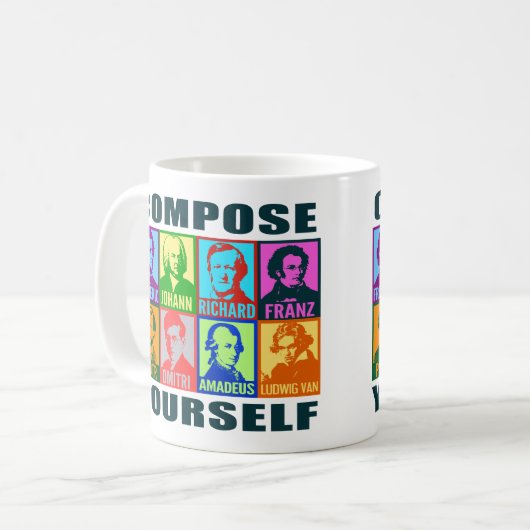 Klassieke muziek componisten | PopArt-Mok Koffiemok (Voorkant links)