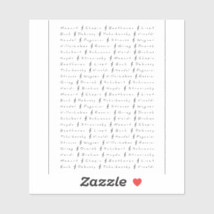 Klassieke muziek componisten sticker