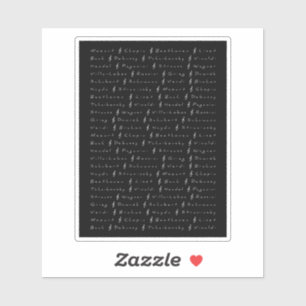 Klassieke muziek componisten sticker