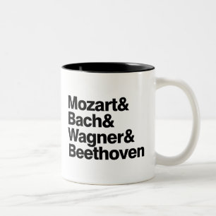 Klassieke muziek - Composers Band Funny mug Tweekleurige Koffiemok