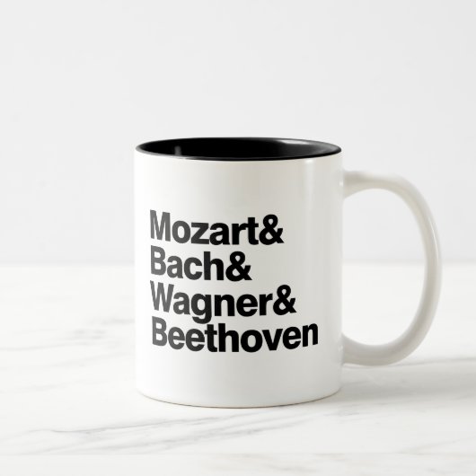 Klassieke muziek - Composers Band Funny mug Tweekleurige Koffiemok (Rechts)