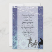  klassieke muziek kroonluchter bruiloft uitnodigin kaart (Achterkant)