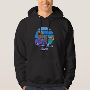 Klassieke Muziek Maand Trompet Jazz Speler Musicus Hoodie