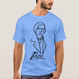 Klassieke muziek pianist Chopin musicus componist T-shirt