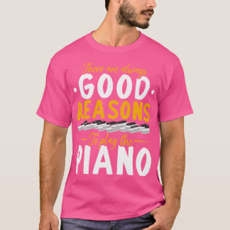 Klassieke Muziek Pianist Musicus Piano Toetsenbord T-shirt