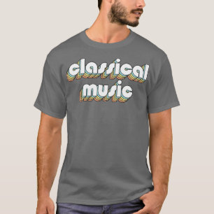 Klassieke muziek Retro Rainbow Typography Faded St T-shirt