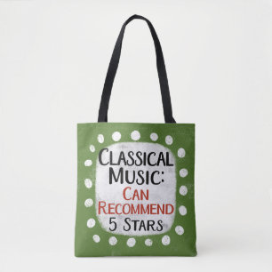 Klassieke Muziek Review 5 Sterren Canvas tas