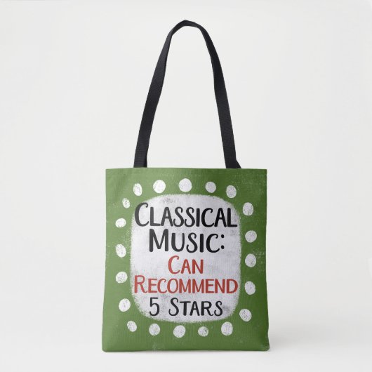 Klassieke Muziek Review 5 Sterren Canvas tas (Voorkant)