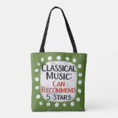 Klassieke Muziek Review 5 Sterren Canvas tas (Achterkant)
