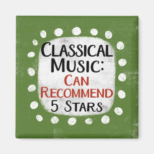 Klassieke Muziek Review 5 Sterren Koelkastmagneet Magneet