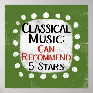 Klassieke Muziek Review 5 Sterren Poster Wall Art