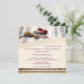 Klassieke muziek Roos Wedding Invitation Kaart (Staand voorkant)