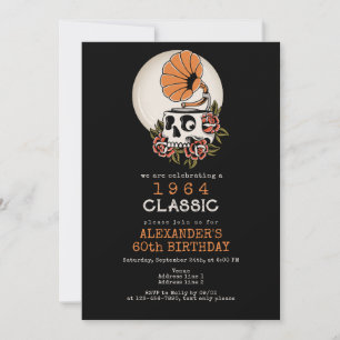 klassieke muziek thema gothic schedel verjaardag kaart