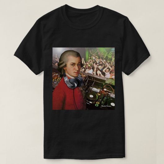 Klassieke muziek van Mozart [CC-CatCow] T-shirt (Design voorkant)