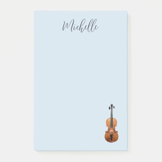 Klassieke muziek Violin Blue Post-it® Notes (Voorkant)