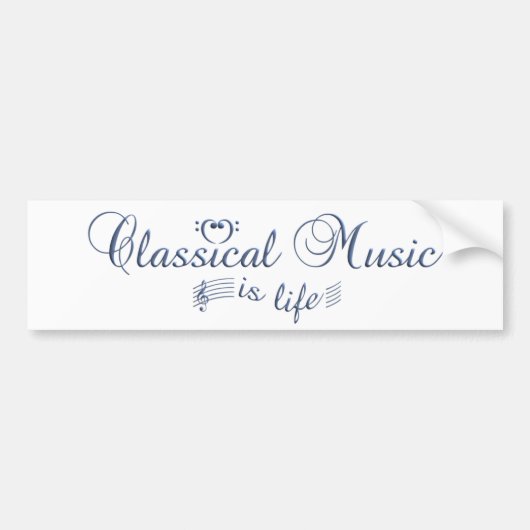 Klassieke muziekbumpersticker bumpersticker (Voorkant)