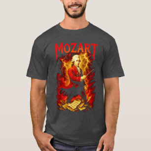 Klassieke muziekcomponist WA Mozart Power Metal Al T-shirt