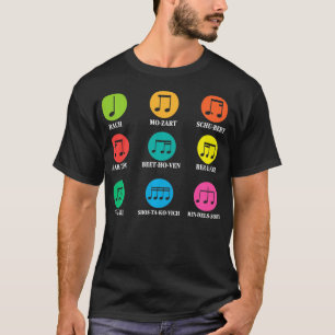 Klassieke muziekcomponisten Klassieke muzieknotiti T-shirt