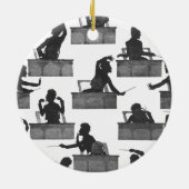 Klassieke muziekdirigent -  mahler keramisch ornament (Achterkant)