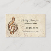 Klassieke muziekdocent Visitekaartje voor benoemin Afsprakenkaartje (Voorkant)