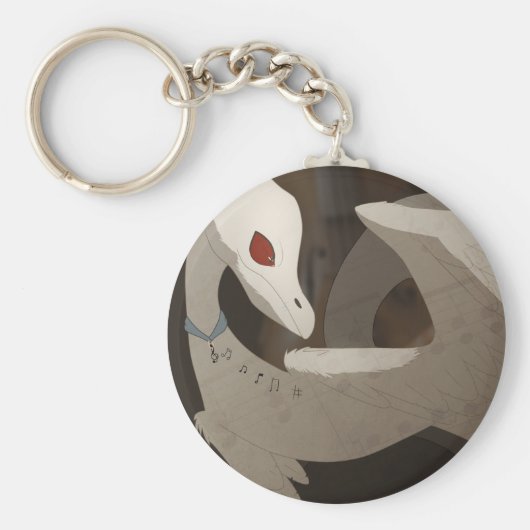 Klassieke muziekdraak sleutelhanger (Voorkant)