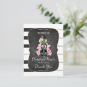 Klassieke muziekfestival Chalkboard Hartelijk dank Briefkaart (Staand voorkant)