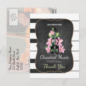 Klassieke muziekfestival Chalkboard Hartelijk dank Briefkaart (Voorkant / Achterkant)