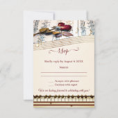 Klassieke muziekkaart met het huwelijk RSVP-kaart Kaart (Voorkant)