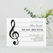 Klassieke muzieknoten kaart (Staand voorkant)