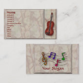 Klassieke muziekprofielkaart visitekaartje (Voorkant / Achterkant)
