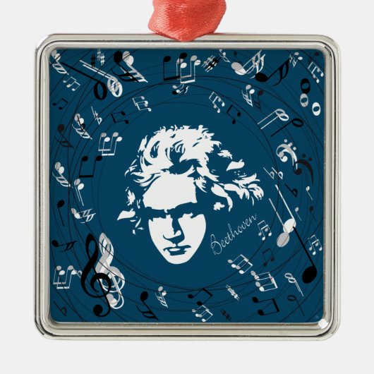 Klassieke muziekweergave metalen ornament (Voorkant)