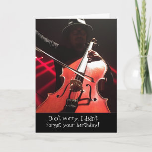 Klassieke muzikant Cello Birthday Card Kaart