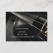 Klassieke Muzikant/Muziekwinkel Zwarte Viool Visitekaartje (Voorkant)